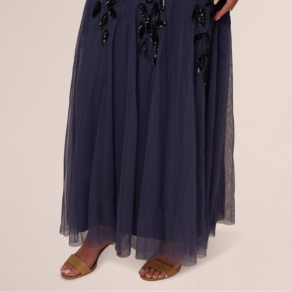 Adrianna Papell Navy Blue Maxi Dress - Picture 7 of 10